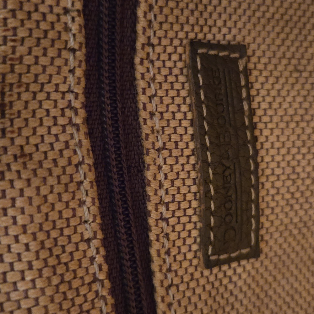 Vintage Dooney & Bourke Monogram Canvas & Leather Shoulder Bag - Picture 4 of 10